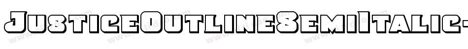 JusticeOutlineSemiItalic-mdJ2字体转换