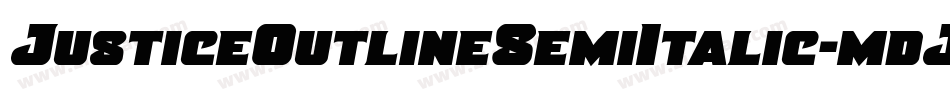 JusticeOutlineSemiItalic-mdJ2字体转换