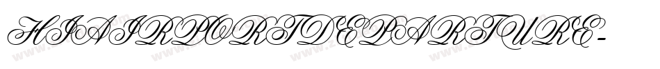 HIAIRPORTDEPARTURE字体转换