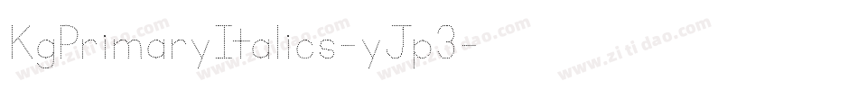 KgPrimaryItalics-yJp3字体转换