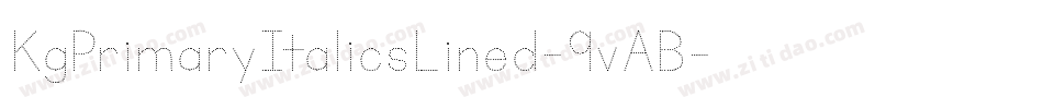 KgPrimaryItalicsLined-9vAB字体转换