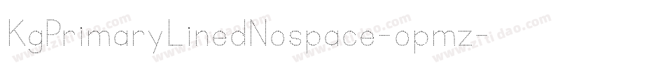 KgPrimaryLinedNospace-opmz字体转换
