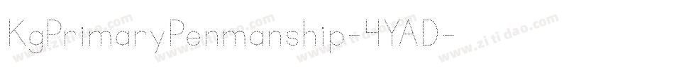 KgPrimaryPenmanship-4YAD字体转换