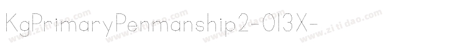KgPrimaryPenmanship2-013X字体转换