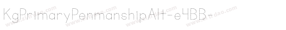 KgPrimaryPenmanshipAlt-e4BB字体转换