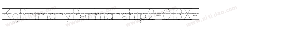 KgPrimaryPenmanship2-013X字体转换
