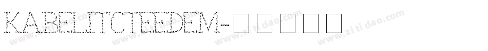 KabelItcTEEDem字体转换