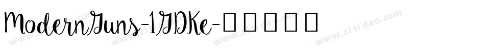 ModernGuns-1GDKe字体转换