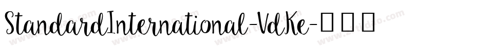 StandardInternational-VdKe字体转换