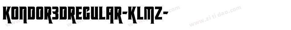 Kondor3DRegular-KLmZ字体转换