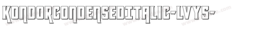 KondorCondensedItalic-lvy5字体转换