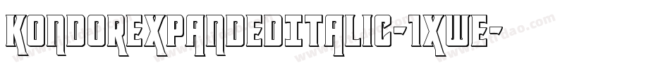 KondorExpandedItalic-1xWe字体转换