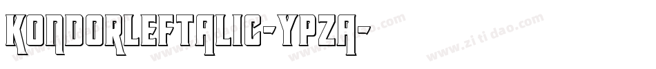 KondorLeftalic-YpZa字体转换
