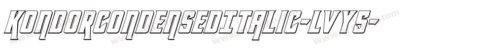 KondorCondensedItalic-lvy5字体转换