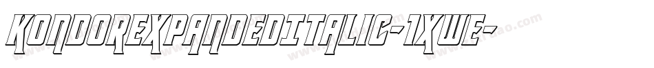 KondorExpandedItalic-1xWe字体转换