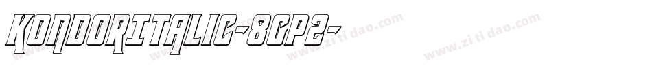 KondorItalic-8Gp2字体转换