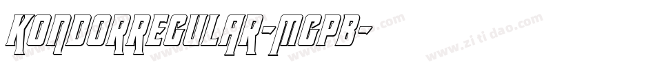 KondorRegular-MgPB字体转换