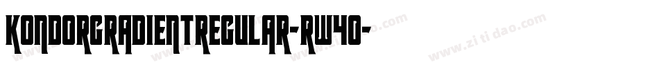 KondorGradientRegular-RW4o字体转换