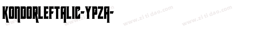 KondorLeftalic-YpZa字体转换