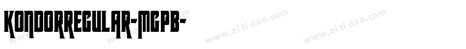 KondorRegular-MgPB字体转换