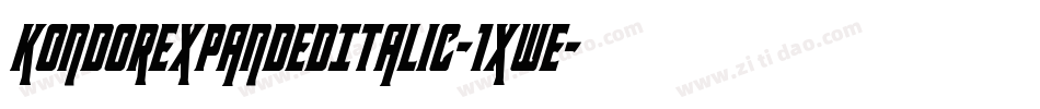 KondorExpandedItalic-1xWe字体转换