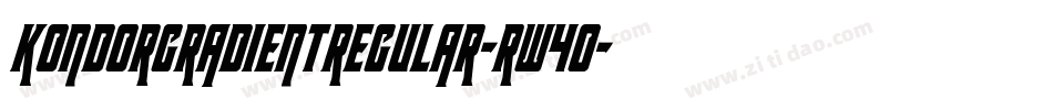KondorGradientRegular-RW4o字体转换