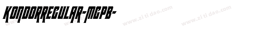 KondorRegular-MgPB字体转换
