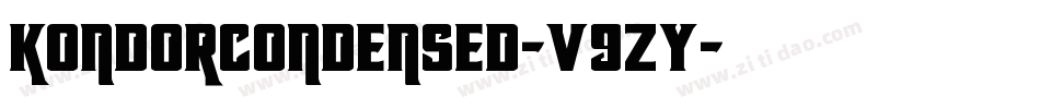 KondorCondensed-v9zy字体转换
