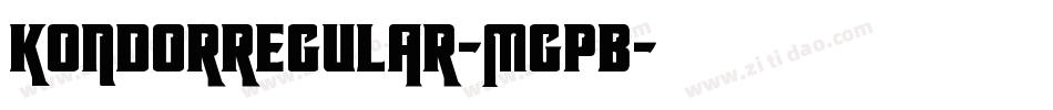 KondorRegular-MgPB字体转换