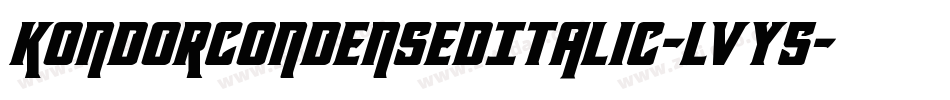 KondorCondensedItalic-lvy5字体转换