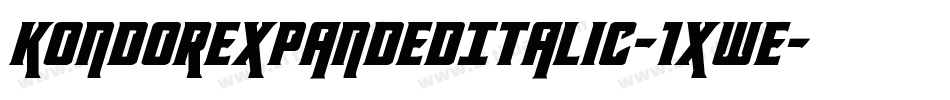 KondorExpandedItalic-1xWe字体转换