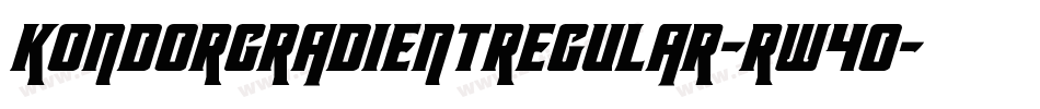 KondorGradientRegular-RW4o字体转换