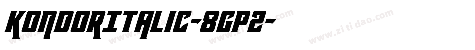 KondorItalic-8Gp2字体转换