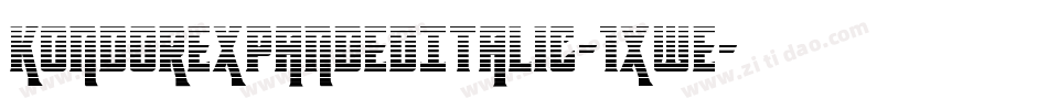 KondorExpandedItalic-1xWe字体转换