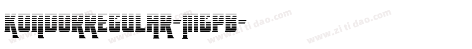 KondorRegular-MgPB字体转换