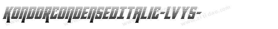 KondorCondensedItalic-lvy5字体转换