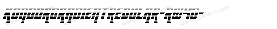 KondorGradientRegular-RW4o字体转换
