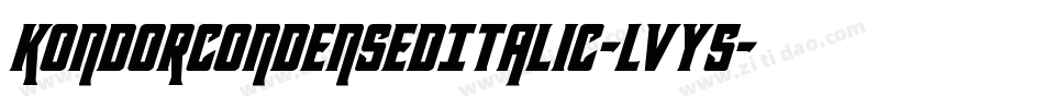 KondorCondensedItalic-lvy5字体转换