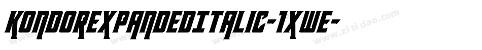 KondorExpandedItalic-1xWe字体转换