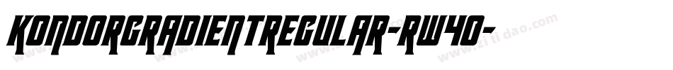 KondorGradientRegular-RW4o字体转换