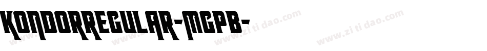 KondorRegular-MgPB字体转换