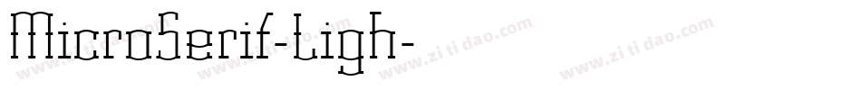 MicroSerif-Ligh字体转换