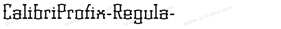 CalibriProfix-Regula字体转换
