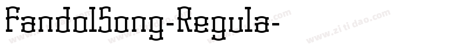FandolSong-Regula字体转换