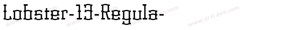 Lobster-13-Regula字体转换