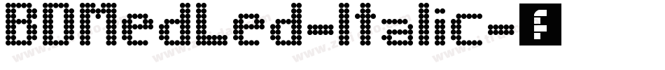 BDMedLed-Italic字体转换