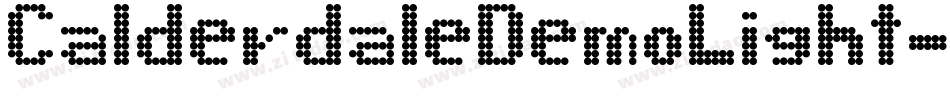 CalderdaleDemoLight-MVA8x字体转换