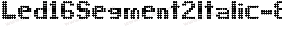 Led16Segment2Italic-8wwD字体转换
