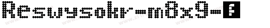 Reswysokr-m8x9字体转换