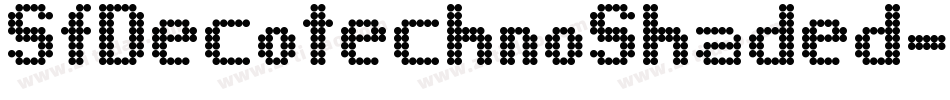 SfDecotechnoShaded-ox8x字体转换 SfDecotechnoShaded-ox8x字体转换